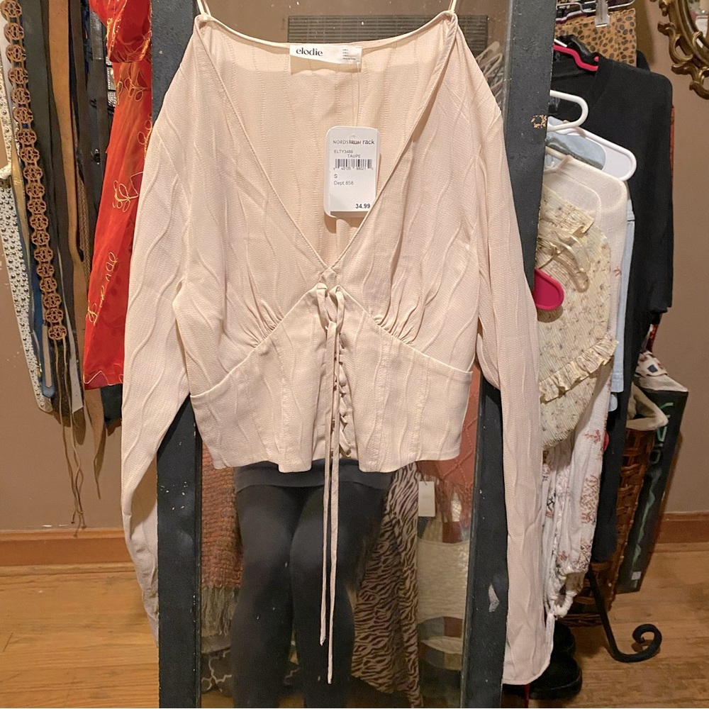 Elodie corset style long sleeve top M